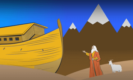 Illustration of Noah standing beside the Ark, symbolizing obedience to God's call, as featured in The Neighborhood Christian Clinic’s blog on faith and healthcare.